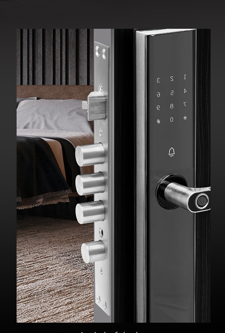 指纹锁专用锁体 电子锁密码锁不锈钢家用大门入户门通用型门锁锁体 24