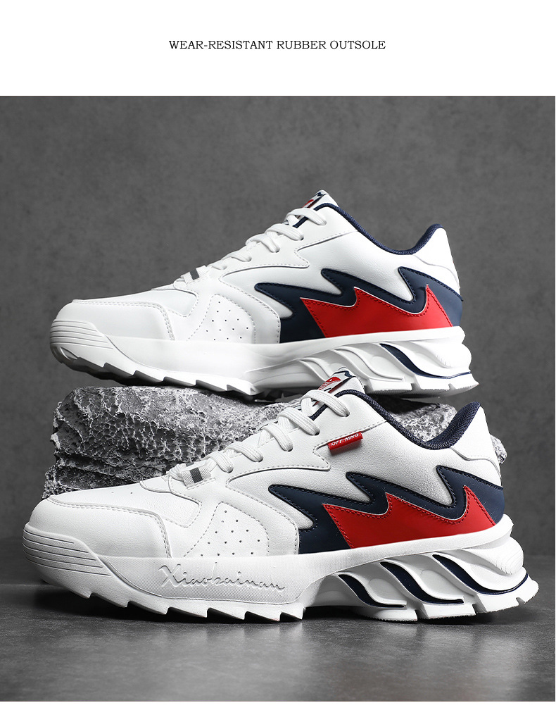 体育桢译男鞋秋季复古老爹鞋烽火运动鞋男士休闲风火跑步小白鞋厚底