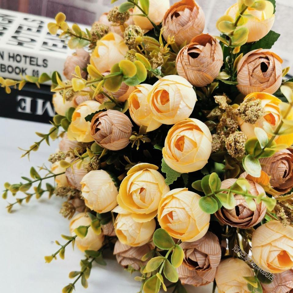 纯门德国guanmen北欧风仿真花假花绢花客厅摆设餐桌花装饰花束花瓶