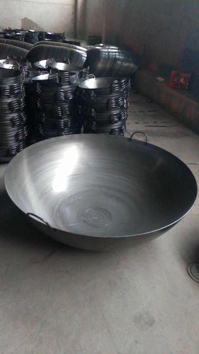 饭店食堂酒店厨师专用锅锅商用大锅爆炒锅钢板锅大铁锅 直径40cm厚度