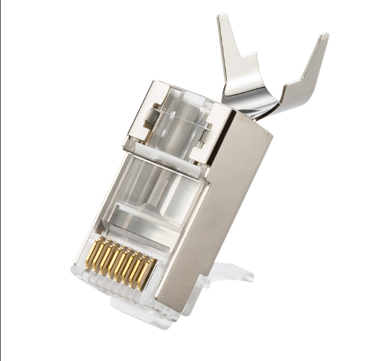 水晶头六类免压 华为免压水晶头家用超六类免打水晶头网线接头千兆