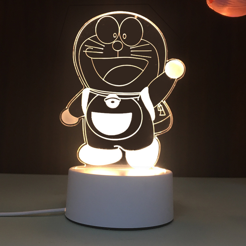 哆啦a梦小夜灯卡通机器猫叮当猫台灯可爱3d女生儿童创意生日礼物时尚