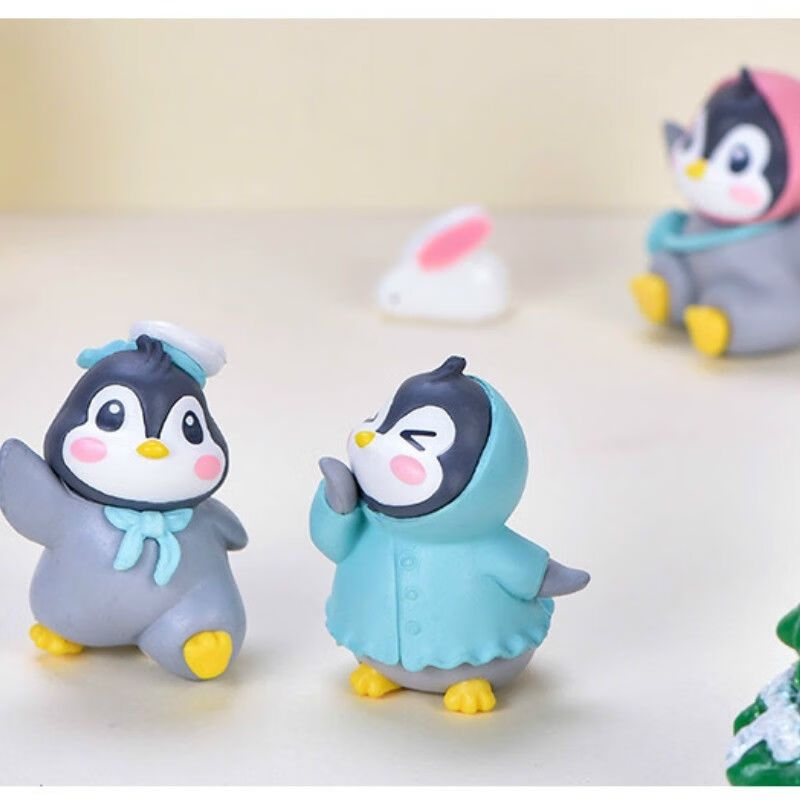 网红趣味企鹅ins女生礼物呆萌迷你卡通动物学生毕业礼物桌面装饰摆件
