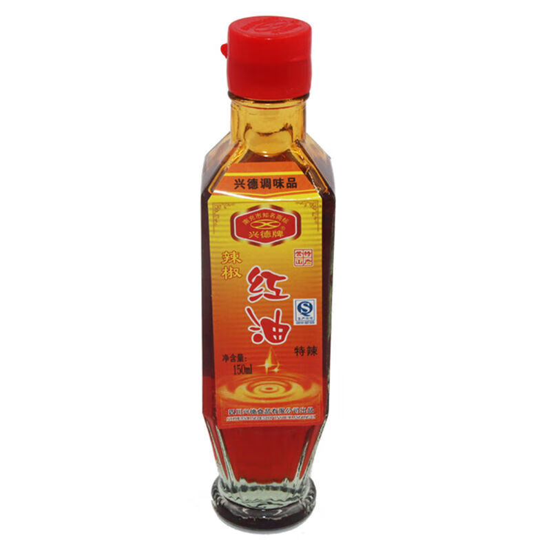 四川营山特产兴德牌红油辣椒油特辣凉面油辣子香辣油500ml 500毫升特