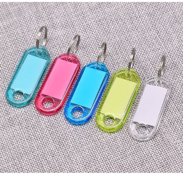 宜悟熙水晶透明钥匙牌宾馆酒店房号牌分类标记标签牌带纸片可写字透明