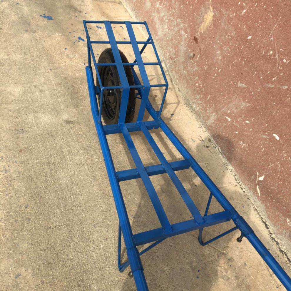 家用搬运拉货鸡公车两轮手推车 独轮车平板带刹车【实心轮】【图片