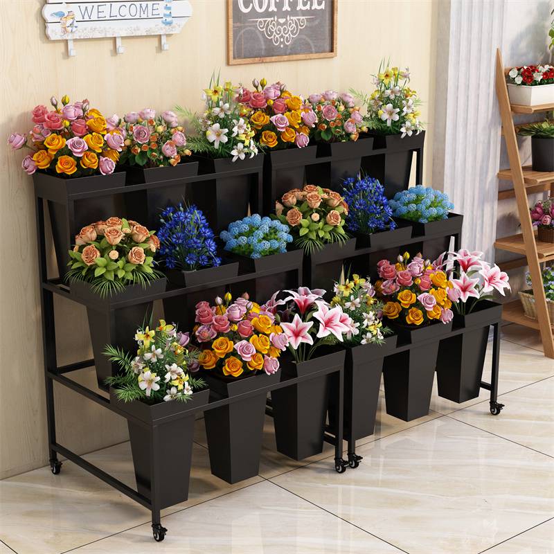 裕顺寿 室外花架铁艺户外花箱商业街铁艺花架子室外花槽 简约现代铁艺