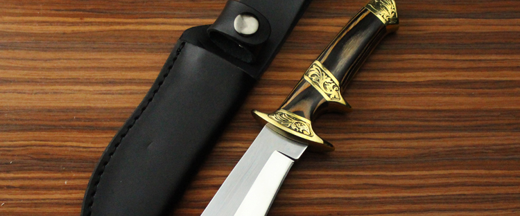 泊尼尔军刃弯刀大号长款刃刀防身匕手户外荒野求生防身小高硬度铜柄