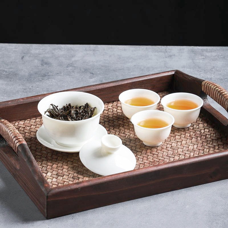 潮汕功夫茶具白羊脂玉三才盖碗大中小号泡茶碗迷你试茶陶瓷敬茶 3.