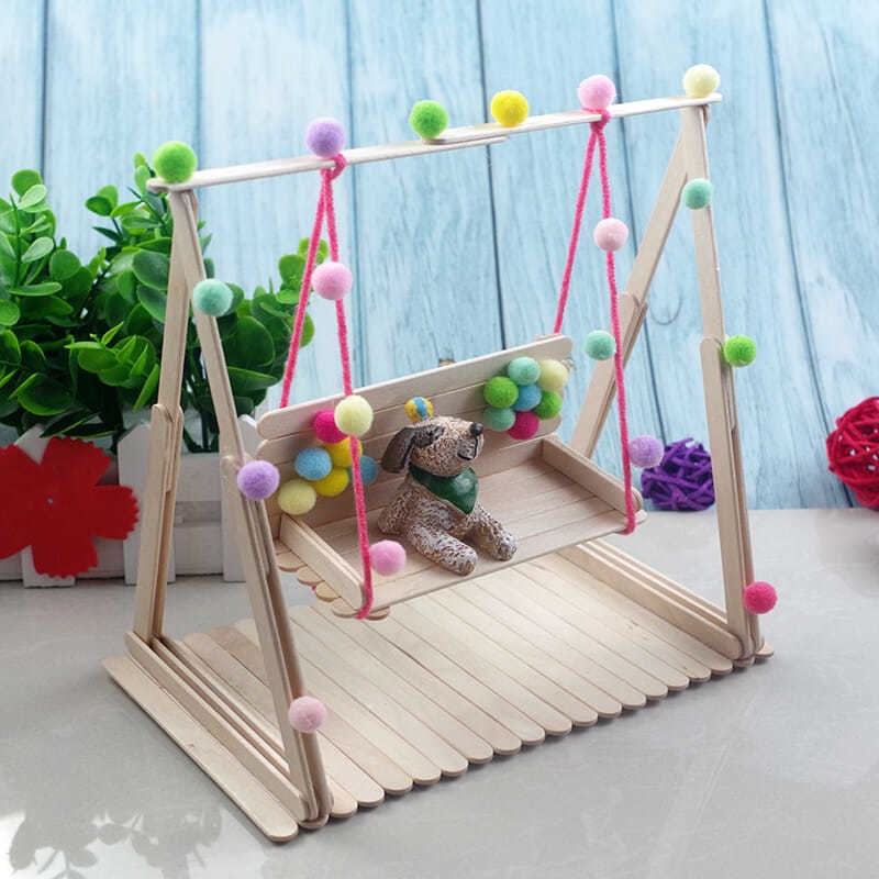 diy材料科技小制作小发明 创意彩虹 秋千 颜料画笔 动物胶水【图片