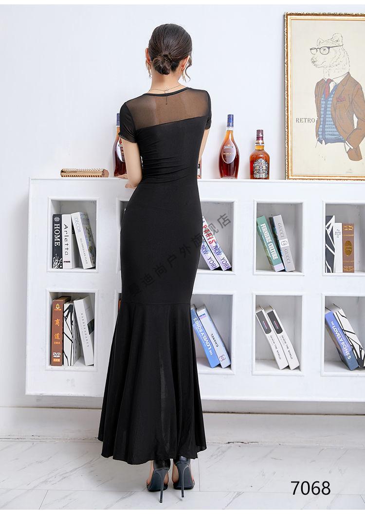 夜总会性感连衣裙夜场晚礼服长款气质一字领显瘦黑色佳丽服装女夏