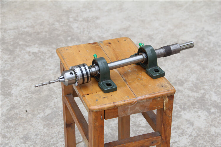 台钻改装配件传动主轴台钻轴花键套轴承皮带轮台钻改装改装总成三