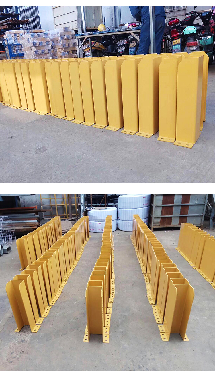 鸣卓货架防撞护角立柱叉车防护护脚重型仓储货架配件车间用u型防撞柱