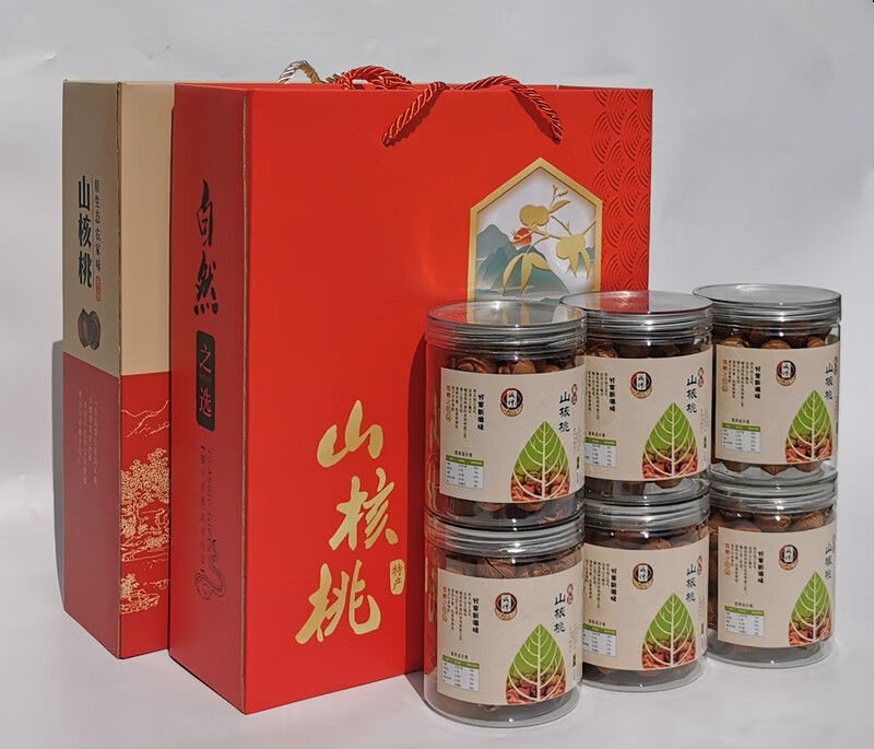 新货临安特好剥手剥山核桃礼盒装坚果组合罐装零食年货送礼 6罐手剥