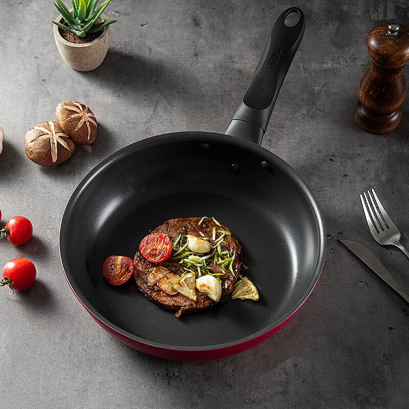 膳魔师thermos小香煎系列日式20cm26cm平底锅煎锅tkfa24cm日式煎锅