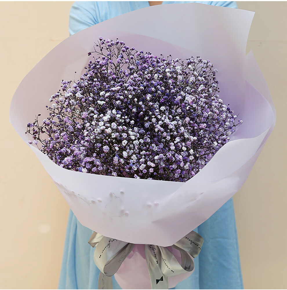 紫色满天星玫瑰混搭花束 商品编号:59155756693 店铺: 芷荷鲜花旗舰店