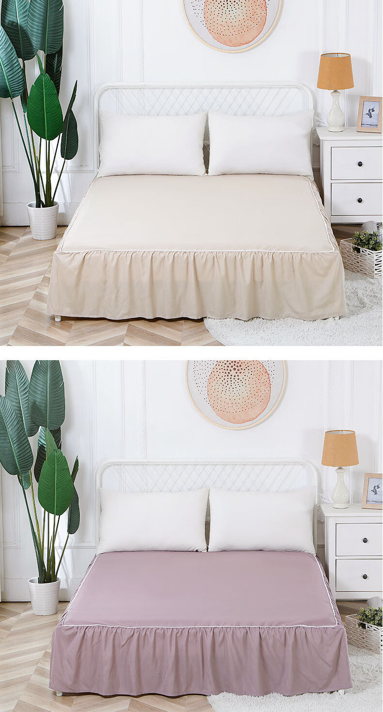 木耳边床罩床裙床笠床套单件席梦思防尘保护套土12020037cm