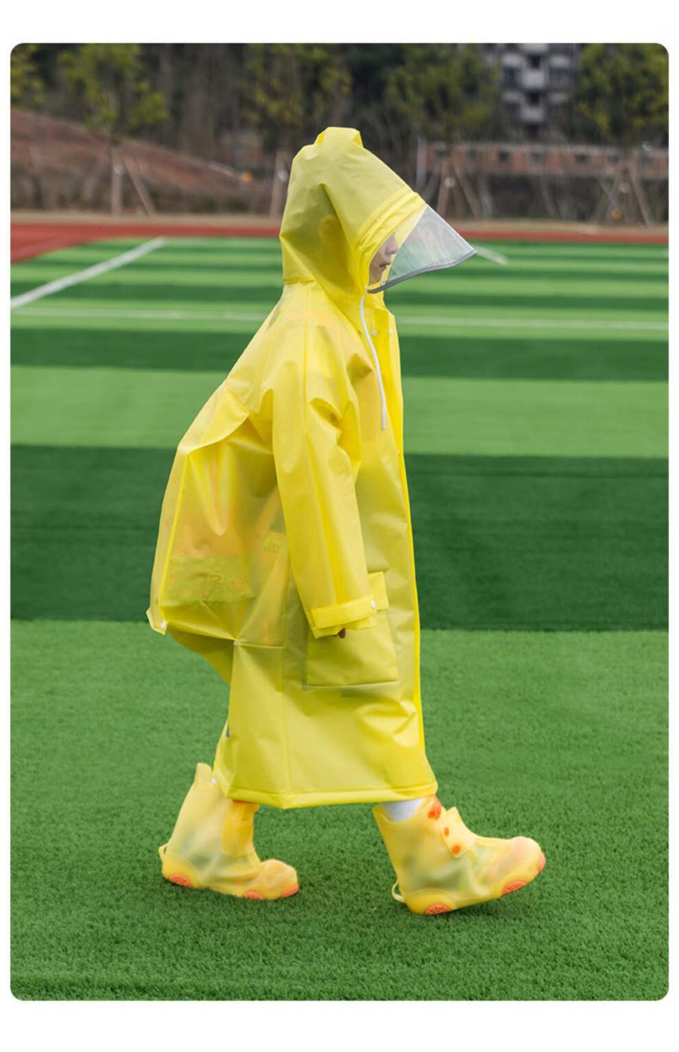 初中生雨衣儿童雨衣可背书包学生上学专中学生轻便雨衣女大童初中可穿