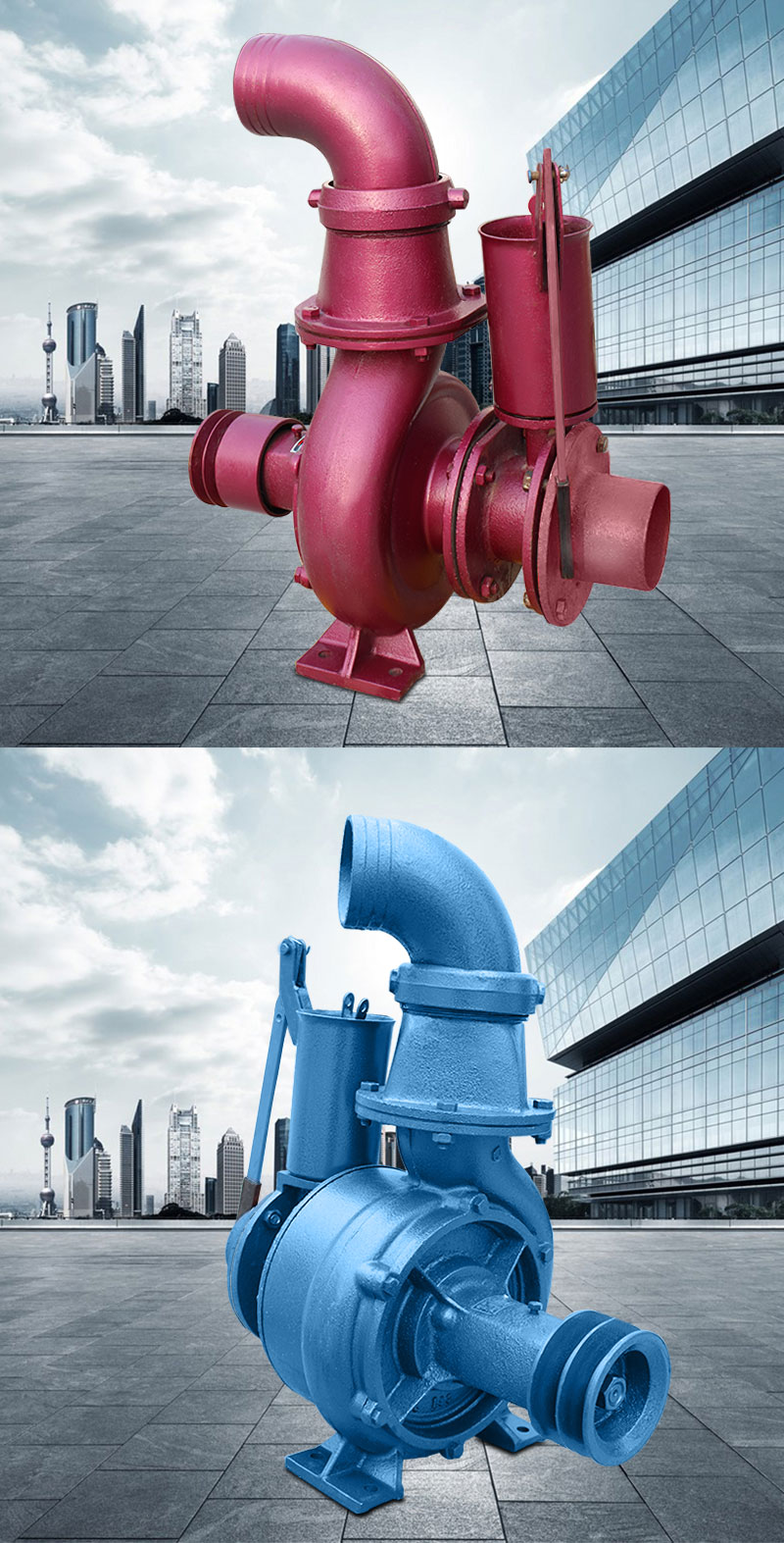 双叶轮离心泵手压拖泵抽水器农用抽水机农田灌溉高扬程大流量水泵2寸