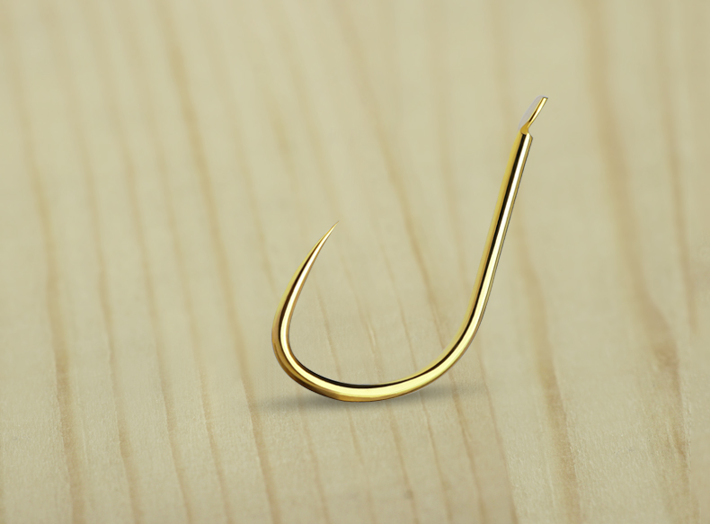 鱼钩 鲮 金色散装鲮鱼鲫鱼黑坑竞技钓鱼钩无倒刺鱼勾钩子 鲮(金色)