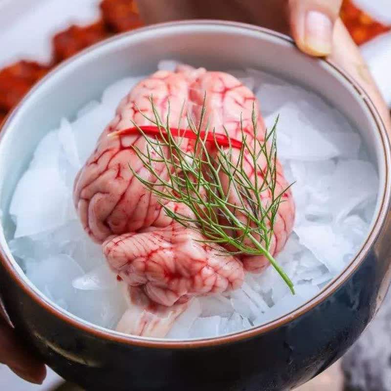 新鲜冷冻猪脑猪脑花左右脑加小脑 猪脑脑花脑髓【4副装】 8副装【图片