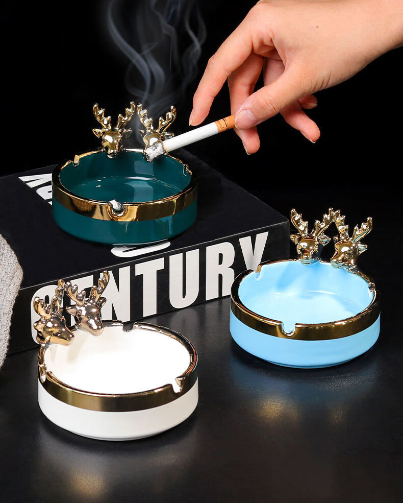 适用场景:客厅类别:烟灰缸造型:鹿风格:北欧风材质:陶瓷货号:l