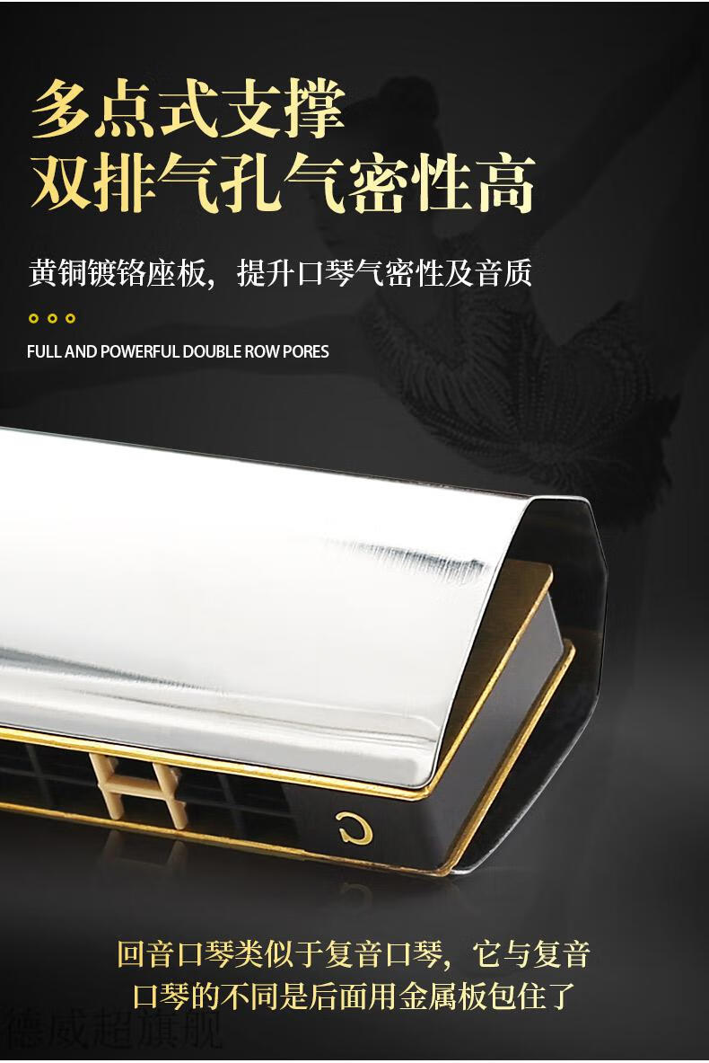 【甄选好物】回声口琴 国光24孔c调回声口琴初学者儿童演奏小学生成人