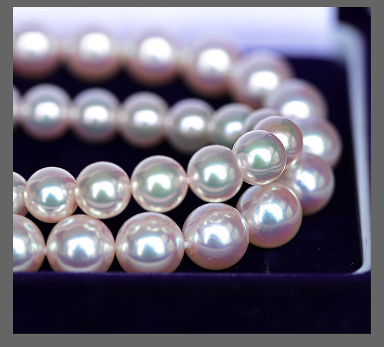 鲤梨 极光天女然日本akoya海水珍珠项链大证书 极光rose(带日本证书)