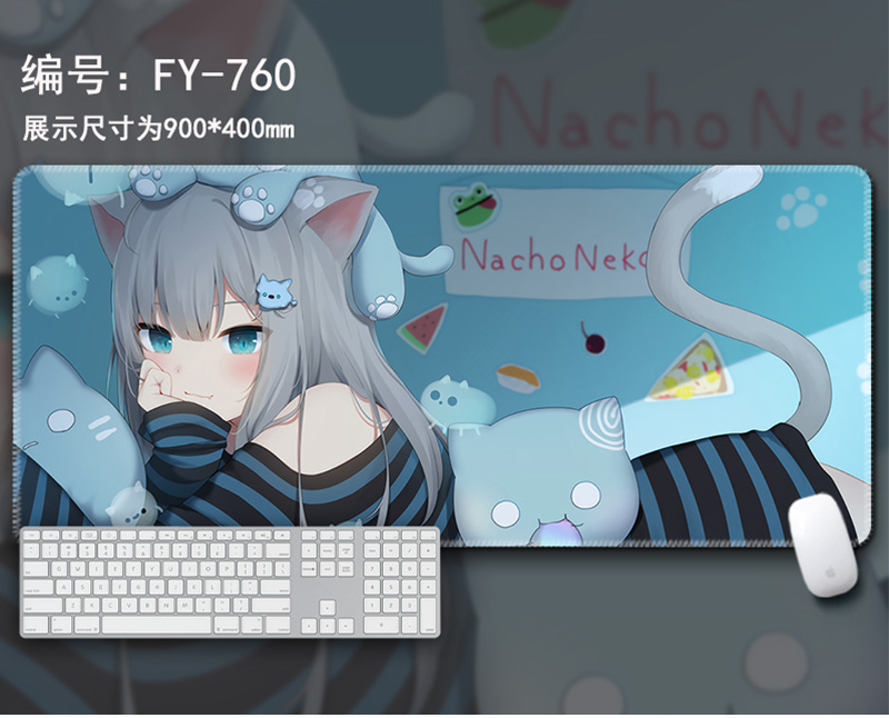 2022新款鼠标垫动漫美女二次元多川动漫鼠标垫超大号二次元少女定制