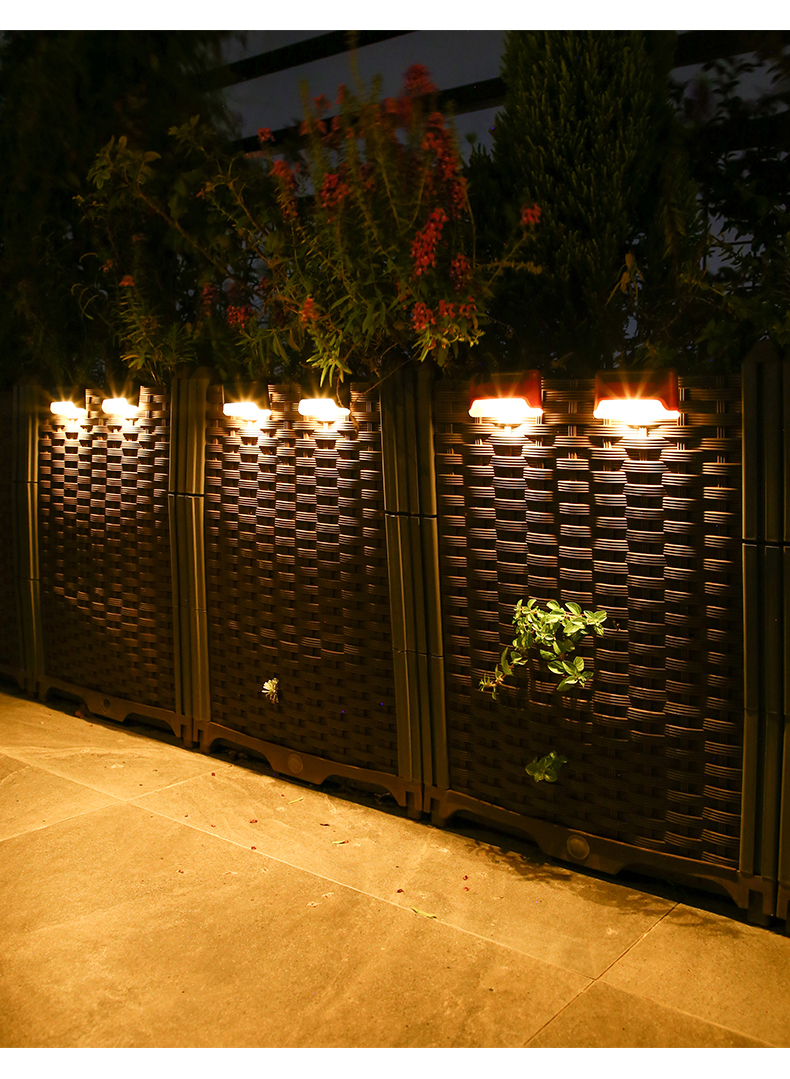 太阳能户外庭院灯花园装饰家用防水台阶灯围墙阶梯壁灯楼梯栏杆灯扇形