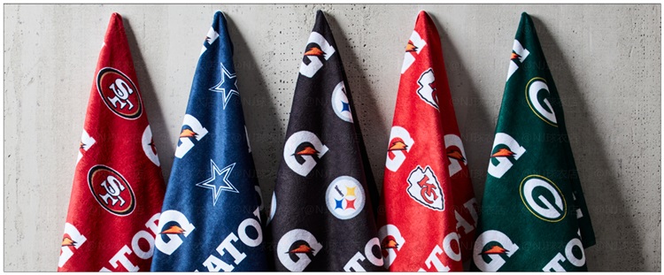 佳得乐运动毛巾美国 gatorade/佳得乐 nfl运动毛巾 篮球足球跑步健身