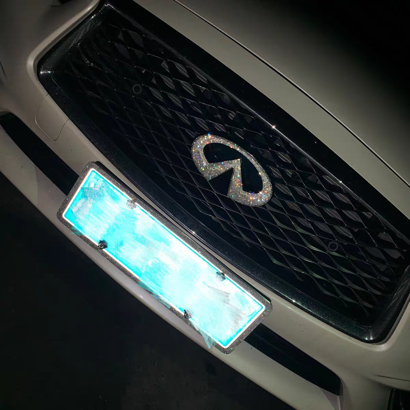 適用於英菲尼迪q50l車標貼車標鑲鑽q60q70qx80qx50g25q50l汽車裝飾車