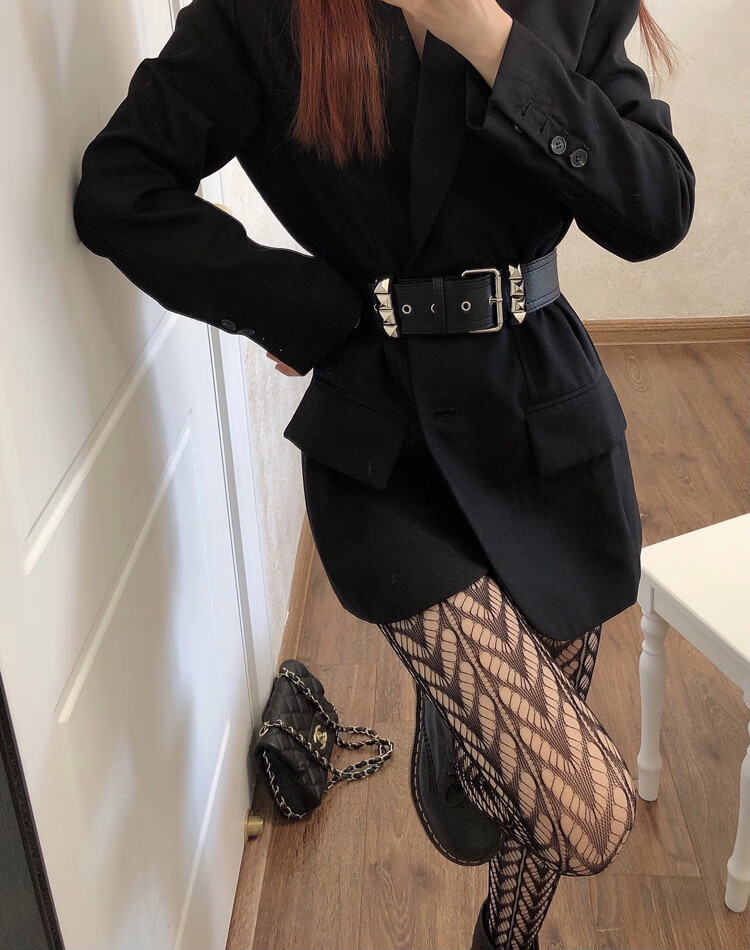 jk黑蕾丝打底裤配白色性感薄防勾丝春夏季8030五角星白色均码