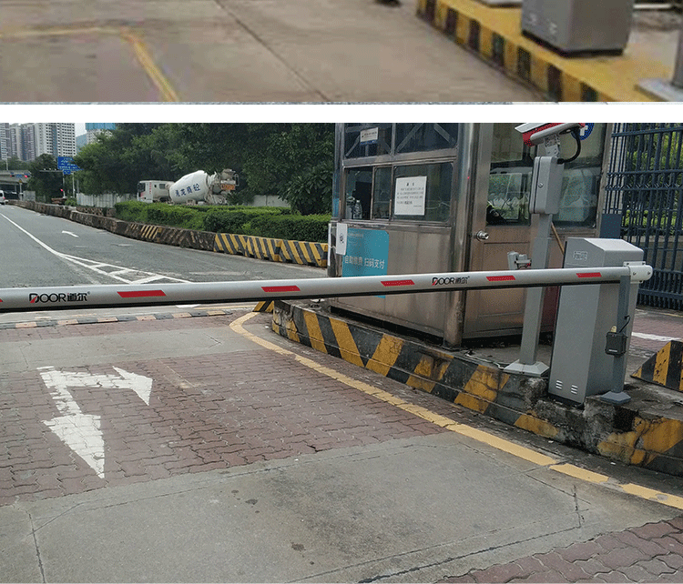 6015 道尔道闸杆76*50铝合金银色椭圆杆停车场挡车杆小区门卫升降