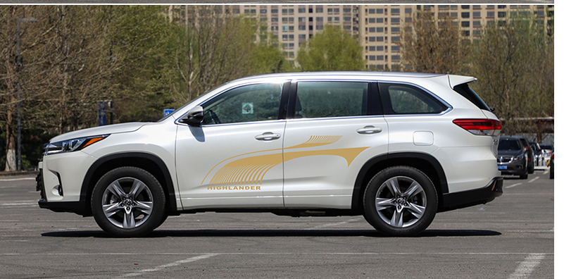 适用于0917老款汉兰达车贴腰线拉花汽车装饰贴纸贴花车身彩条改装进口