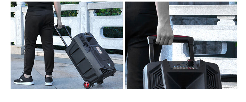 麦力音响麦力移动音响拉杆音箱户外k歌快手无线蓝牙话筒广场耐辉顿 m