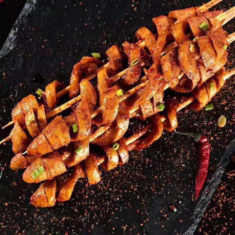 烤面筋串半成品30g小吃油炸商用家用烧烤食材面筋串素食面筋 原味面筋