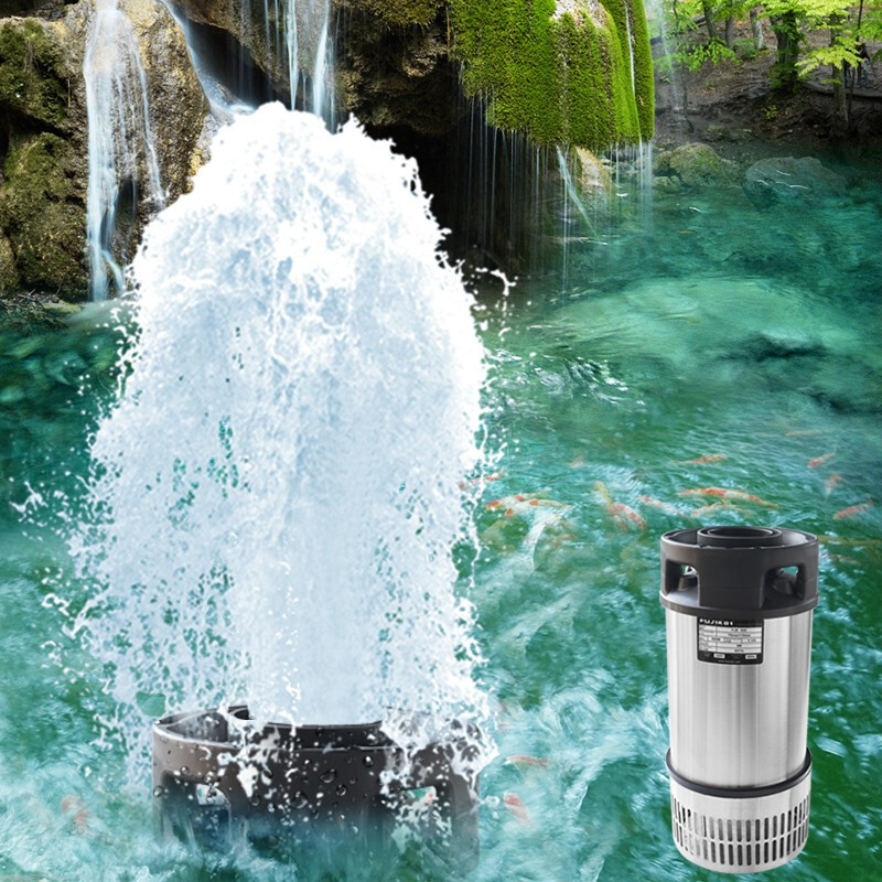 富士鱼池水泵大流量鱼池潜水泵锦鲤池循环泵过滤泵 fjk-100w 33吨水