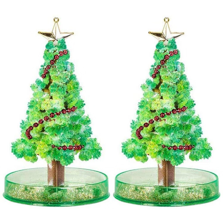 魔法水晶树 儿童魔法成长水晶圣诞树diy材料包神奇纸树浇水生长开花