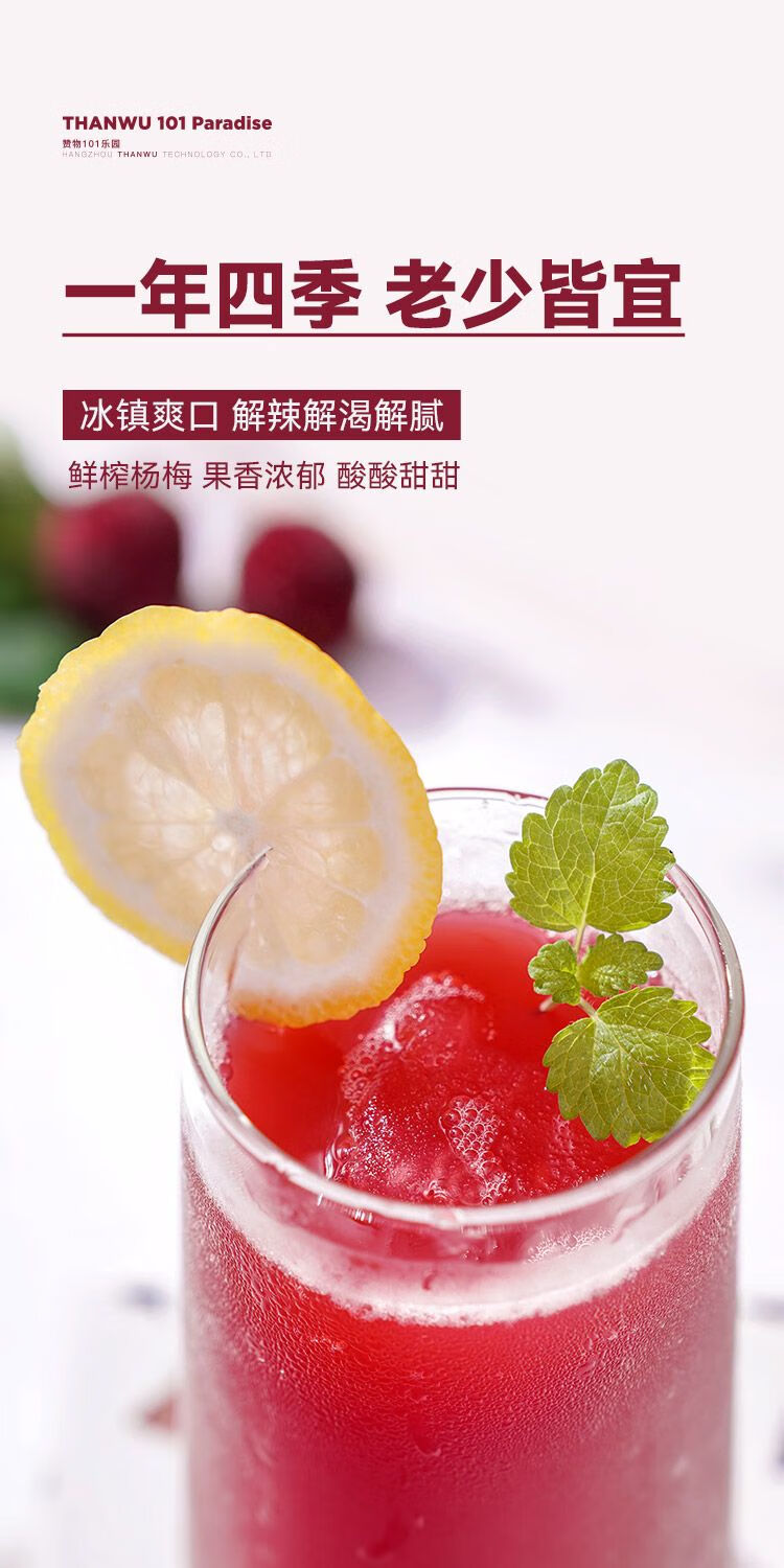 6瓶装 浙仙梅冰杨梅汁386ml网红款酸梅汤冰镇仙居王记杨梅饮料 浙仙梅