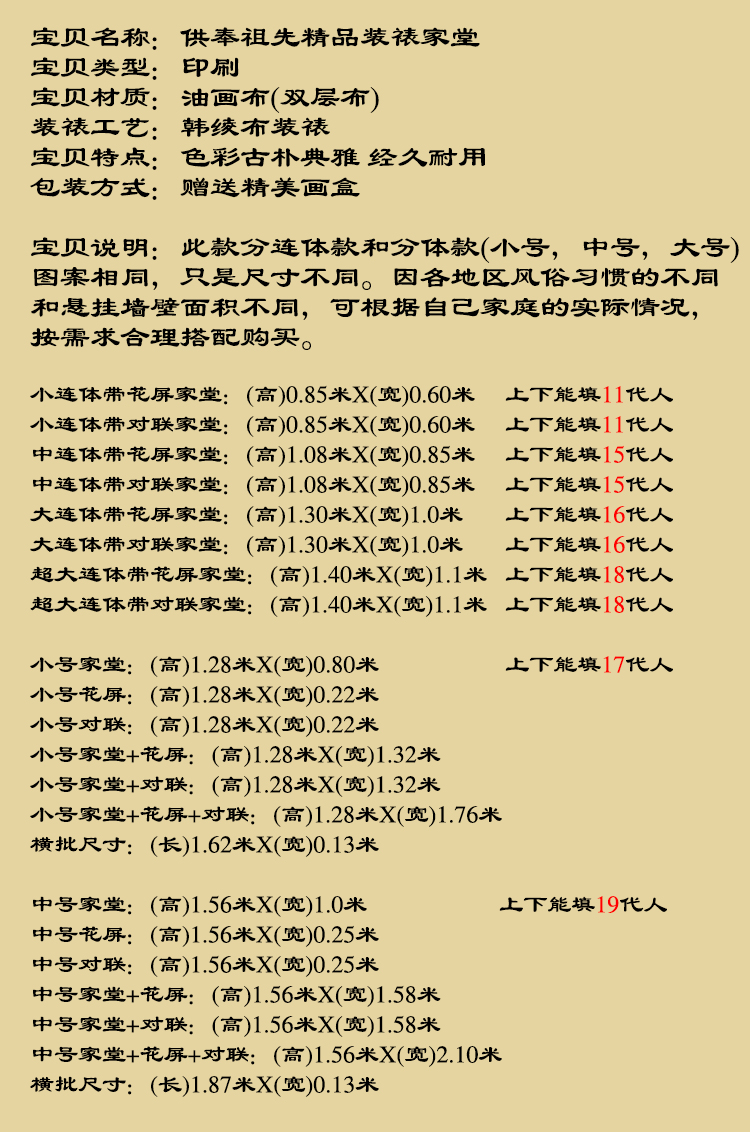 家堂轴子正规填写方式图片