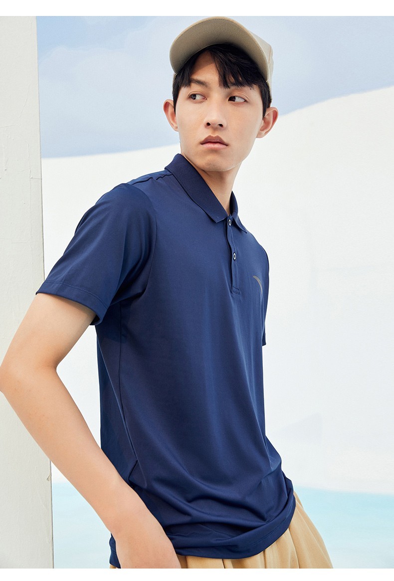 (anta)安踏短袖t恤男新款秋季薄款上衣跑步短装透气半袖polo衫男装