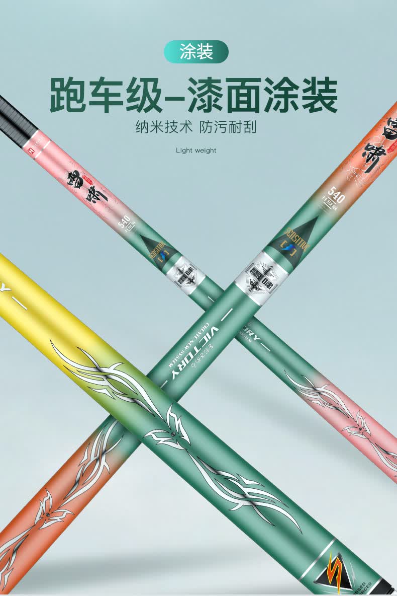 碳素19调6h鲢鳙鱼杆手竿老鬼鱼竿超轻手感4h28调72米仅134克双竿稍