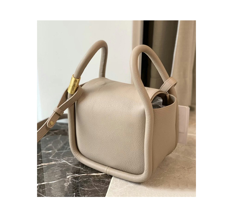 包包女2022新款馄饨包女包混沌云吞包真皮小众包单肩斜挎手提包 灰色