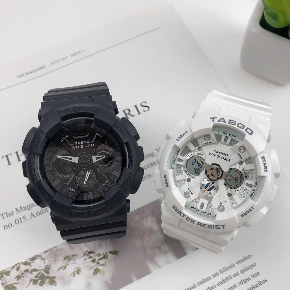 手表男女学生电子表夜光防水电子表 t113黑玫瑰大号【图片 价格 品牌