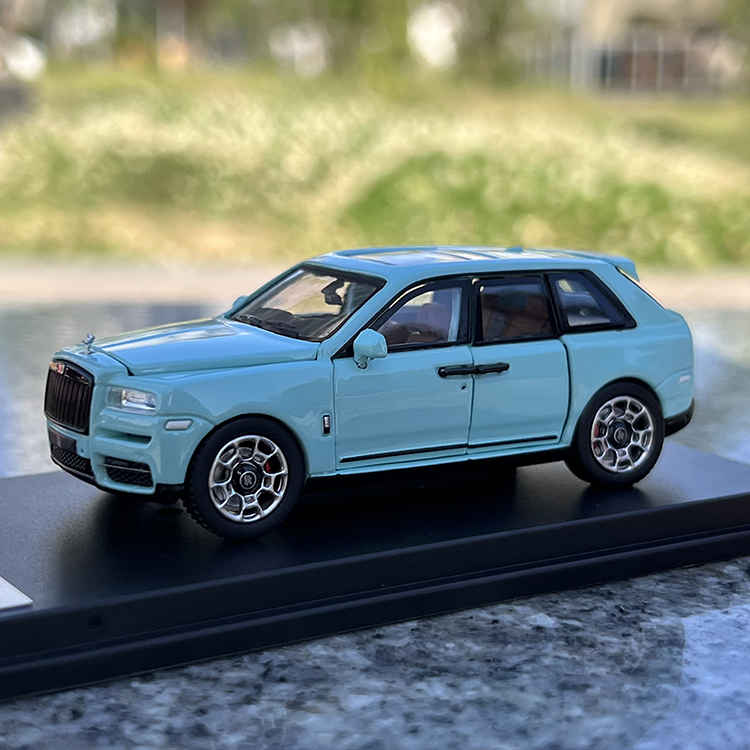 dcm1:64勞斯萊斯庫裡南合金全開汽車模型收藏品擺件仿真車模 嵯峨綠