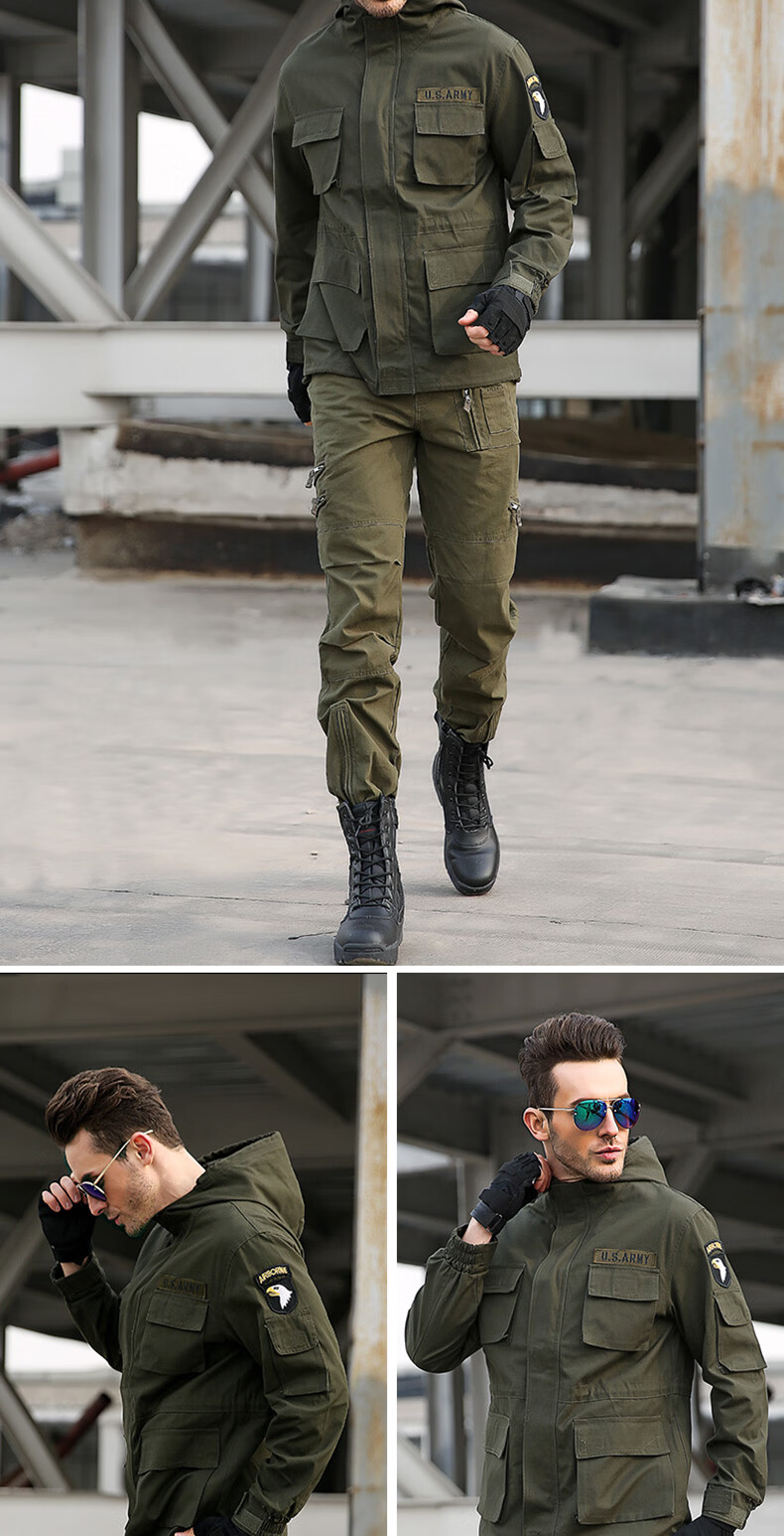 军工迷彩服套装户外军衣迷彩服套装男士耐磨军迷野战工作服特种军兵