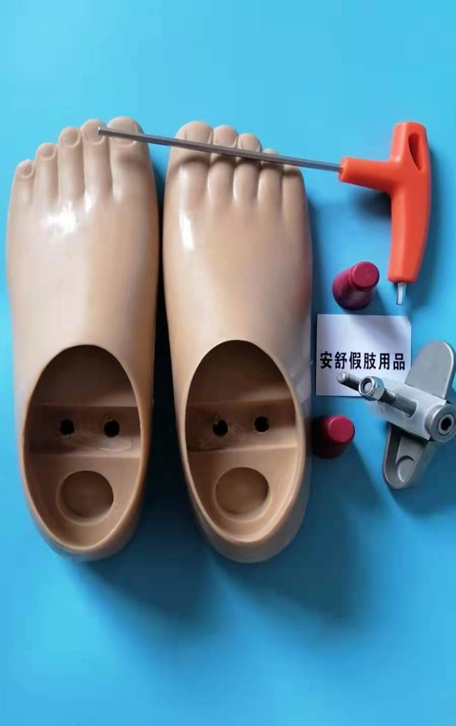 假肢配件假肢脚板双孔动踝脚聚氨假脚残肢袜袜套假肢假脚假腿 23左