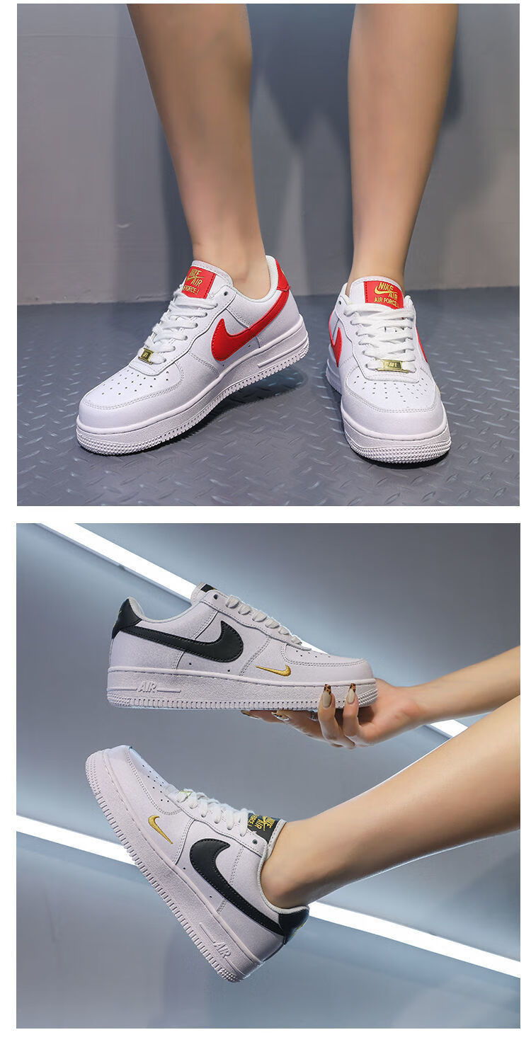 【旗舰官方】aj女鞋af1 空军一号迷你小金钩小白鞋男女生ins同款低帮
