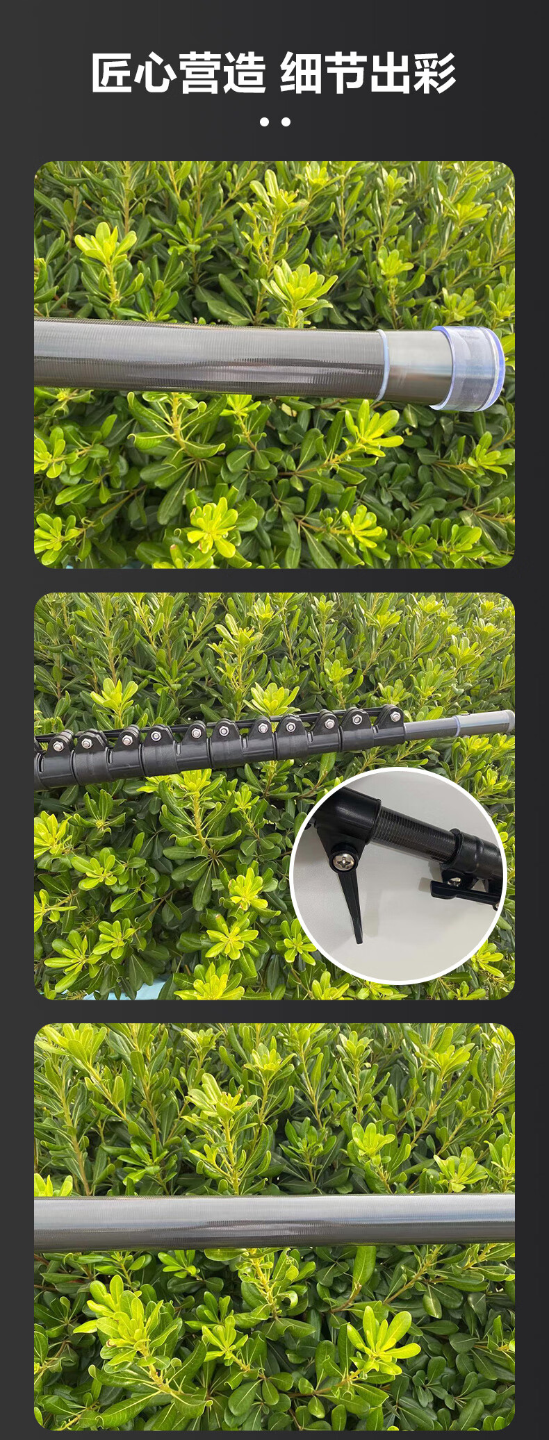 摘果神器碳素伸缩杆碳纤维槟榔杆割槟榔刀救援摘果采摘神器打药竿15米